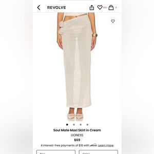 Lioness soul mate maxi skirt SMALL